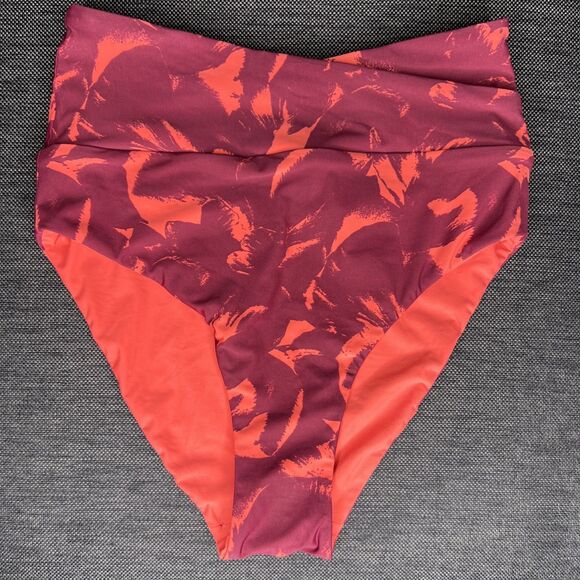 Lululemon Tied to Tide High Waisted Reversible Swim Bottoms Coral Ruby Size 2? - Picture 1 of 8